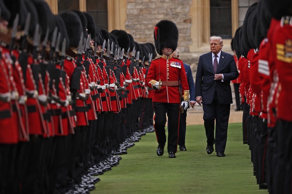 Recepção de Trump por Charles III em Windsor