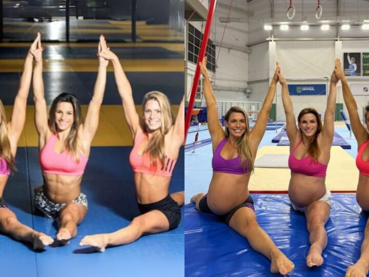 Grávidas recriam foto de 10 anos atrás