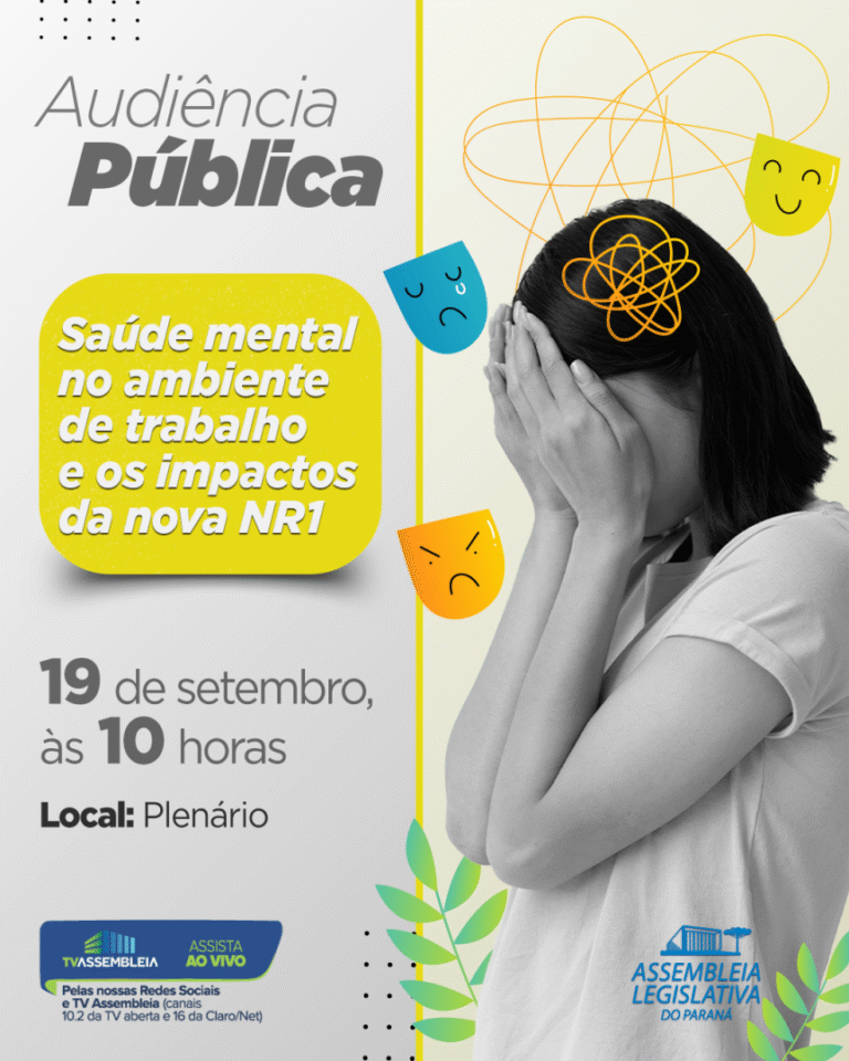 Audiência pública sobre saúde mental no trabalho no Paraná