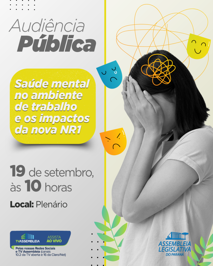 Audiência pública sobre saúde mental no trabalho no Paraná