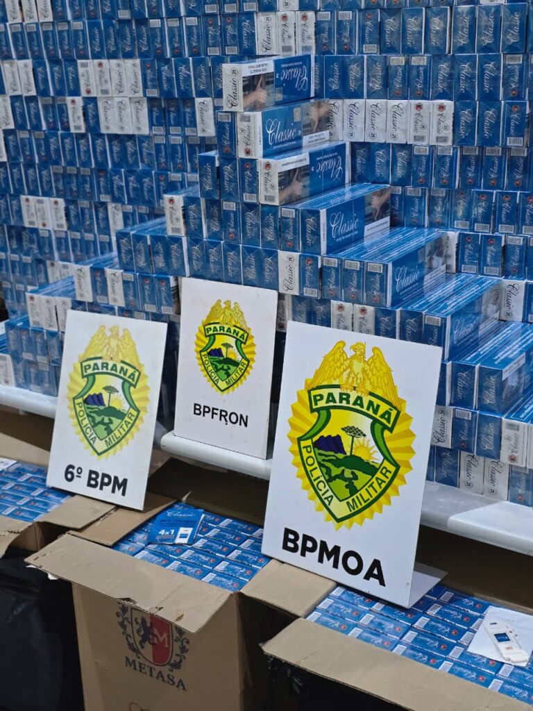 Dois presos com carga de cigarros em Santa Tereza do Oeste