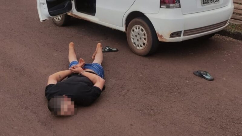 Homem é preso após furto de veículo na zona rural de Cascavel