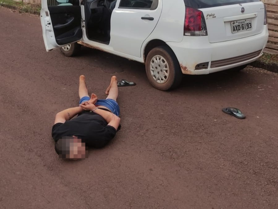 Homem é preso após furto de veículo na zona rural de Cascavel