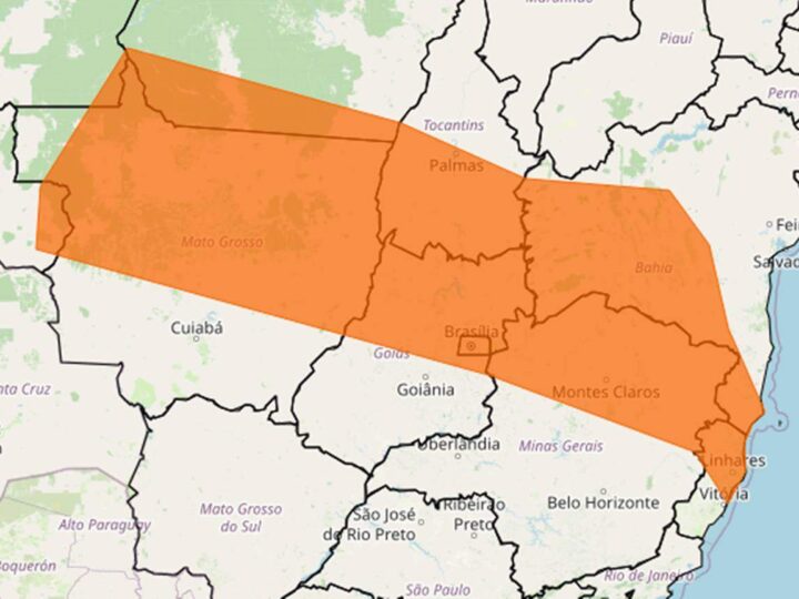 Ventos fortes e alertas para domingo em diversas regiões do Brasil