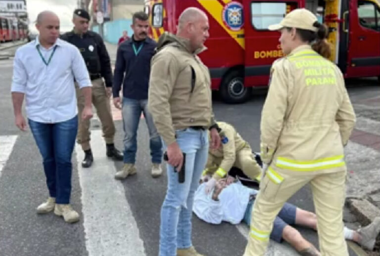 Ciclista atropelado é detido por secretário em Curitiba