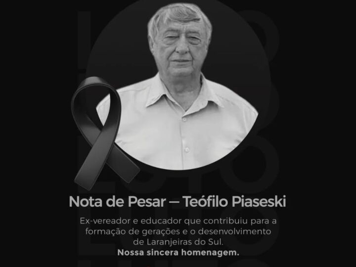 Câmara de Laranjeiras do Sul lamenta o falecimento do ex-vereador Teófilo Piaseski