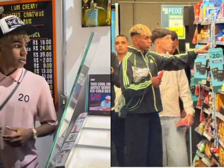 Estrela do Barcelona, Lamine Yamal, aproveita folga em São Paulo com sorvete e compras no supermercado