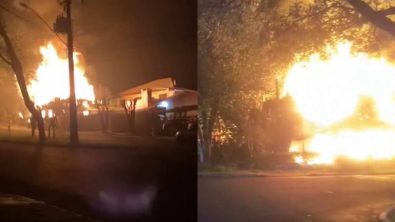 Incêndio atinge residência durante a madrugada em Laranjeiras do Sul