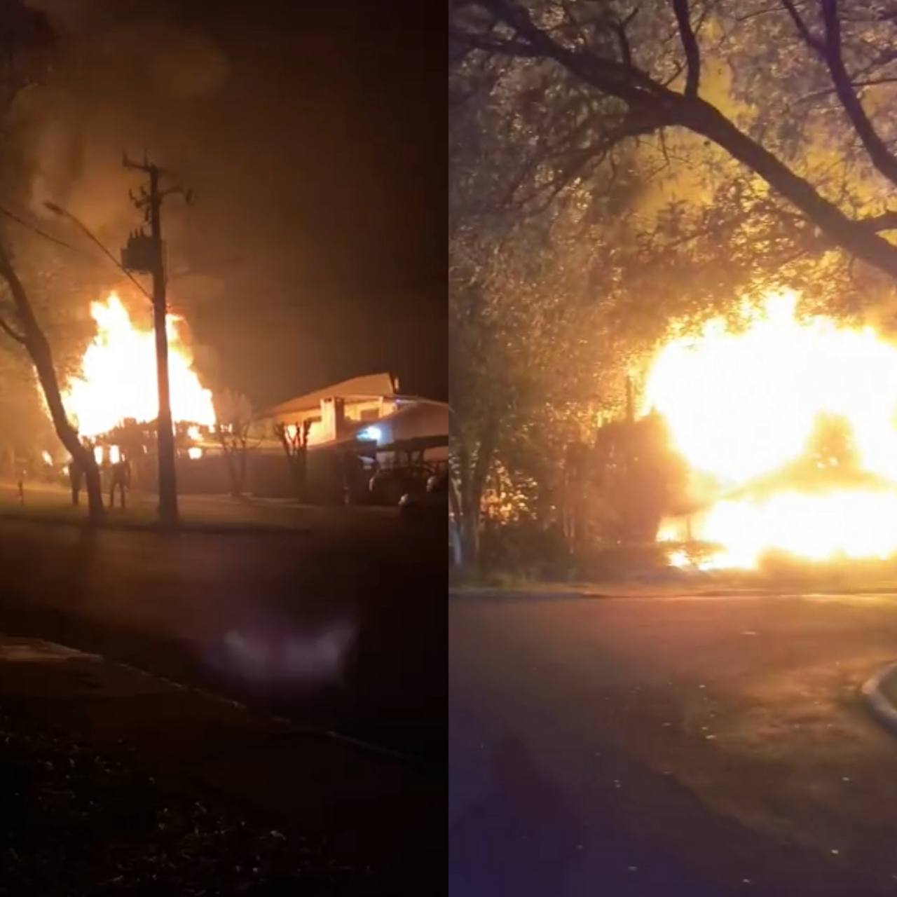 Incêndio atinge residência durante a madrugada em Laranjeiras do Sul