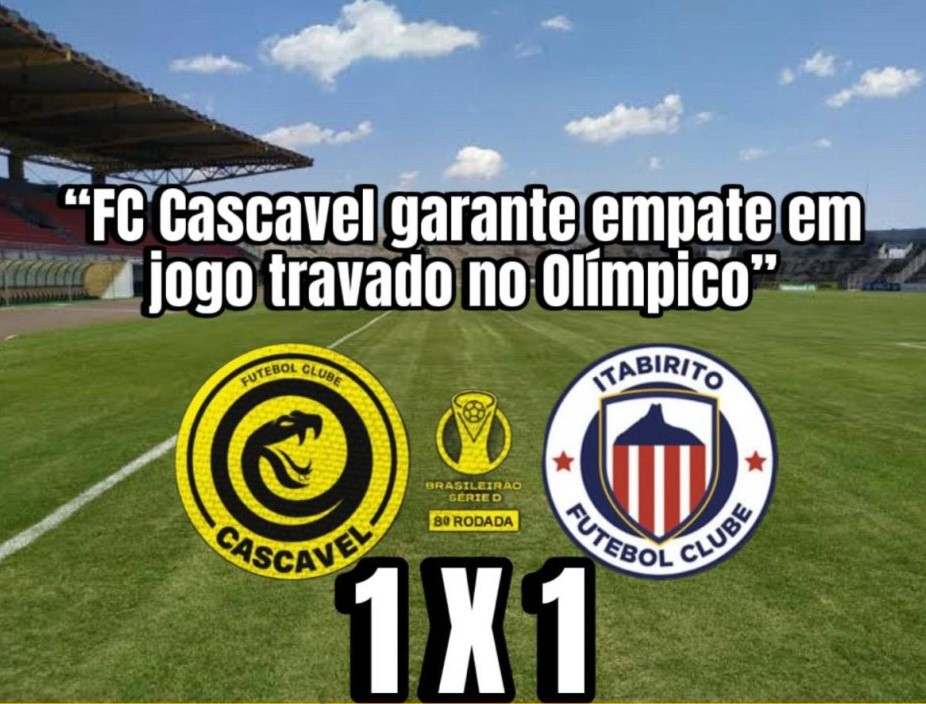 FC Cascavel empata com Itabirito