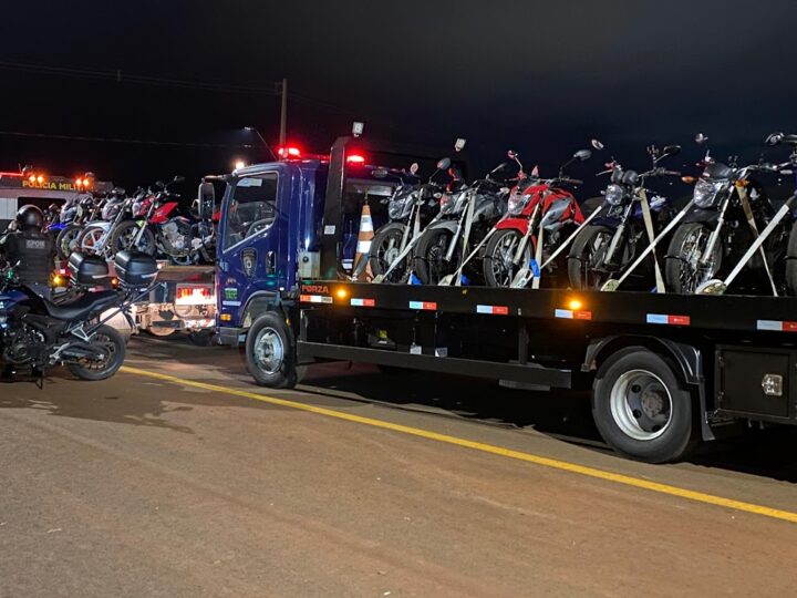Operação da GOTran apreende 14 motocicletas em Cascavel