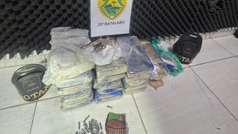 ROTAM apreende mais de 20 kg de drogas e arma de fogo em Quatro Barras