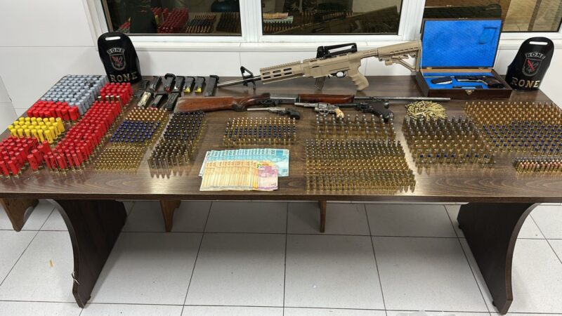 RONE apreende seis armas de fogo e mais de 1.500 munições em São José dos Pinhais