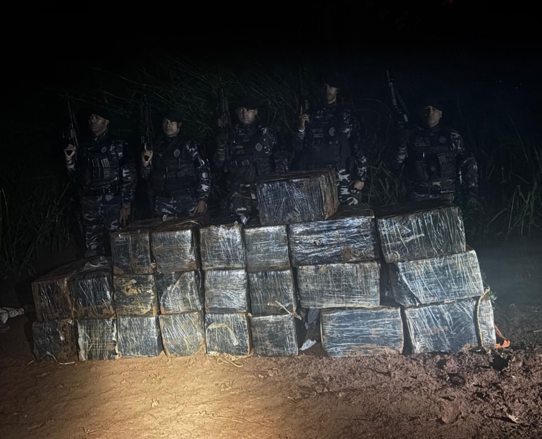 RONE prende 8 e apreende quase uma tonelada de maconha