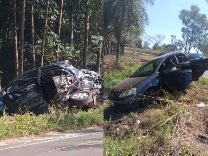 Motorista bate em caminhão, é ejetado e sai ileso de acidente no Paraná