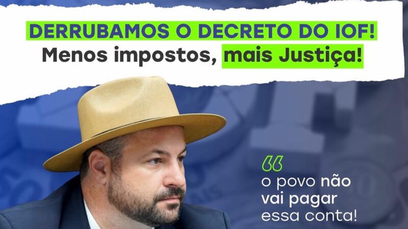 Geraldo Mendes vota contra aumento do IOF na Câmara dos Deputados