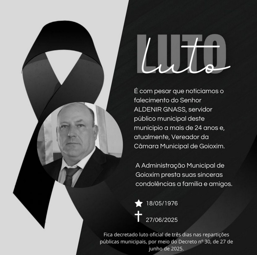 Luto em Goioxim: Vereador Aldenir Gnass é encontrado morto na comunidade de Pinhalzinho