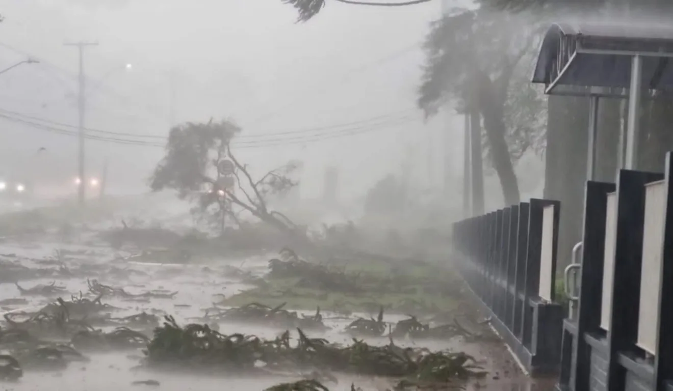 Vendaval Varre o Paraná com Rajadas de Quase 94 km/h; Veja as Cidades Mais Atingidas