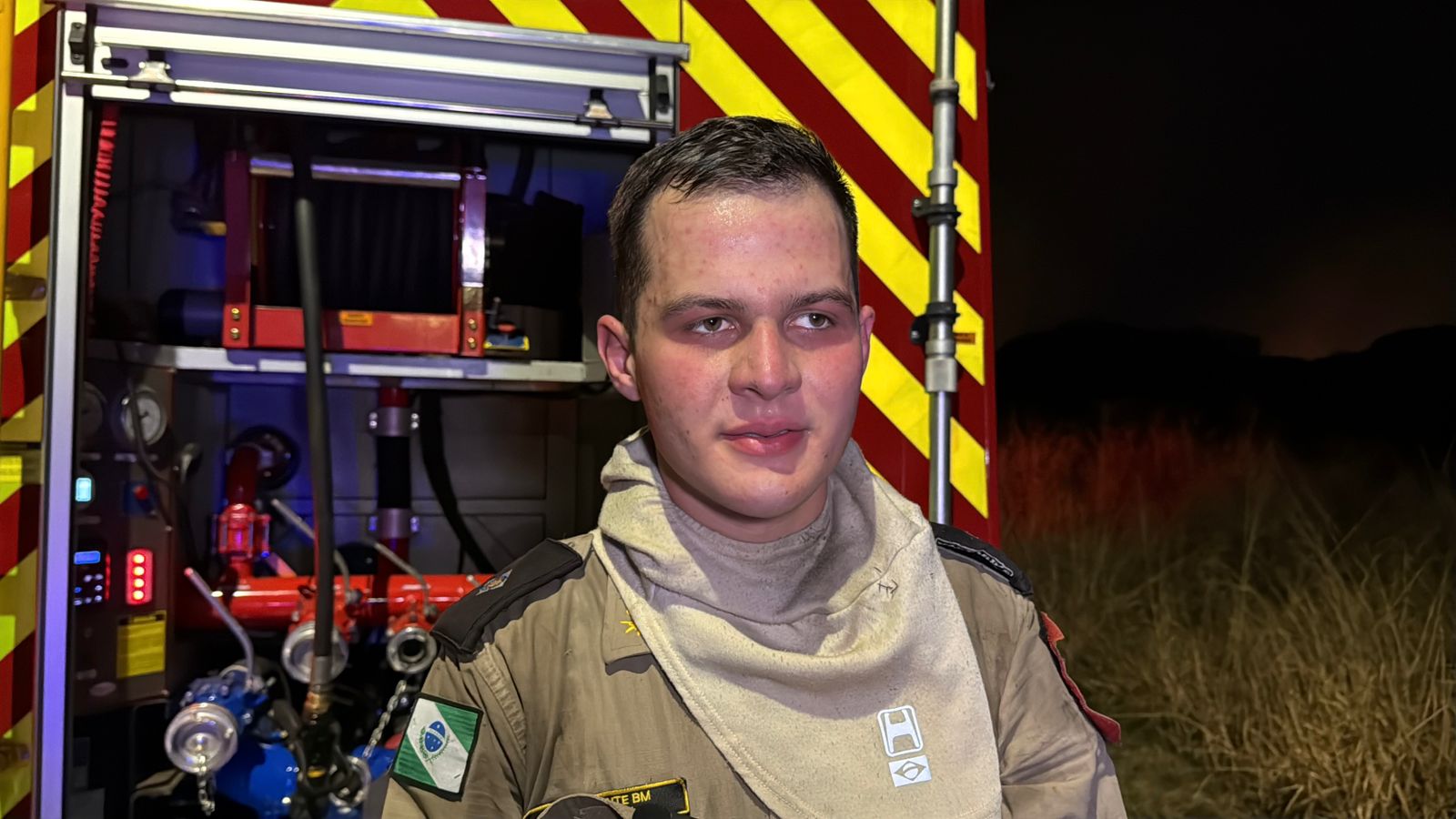 Tenente do Corpo de Bombeiros detalha atendimento a incêndio no Ecopark