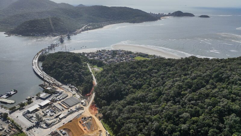Com acessos mais visíveis, Ponte de Guaratuba alcança 70% de execução