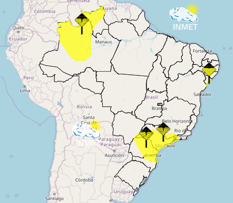 Alerta Nacional: Chuvas Intensas e Tempestades Atingem Diversos Estados Brasileiros