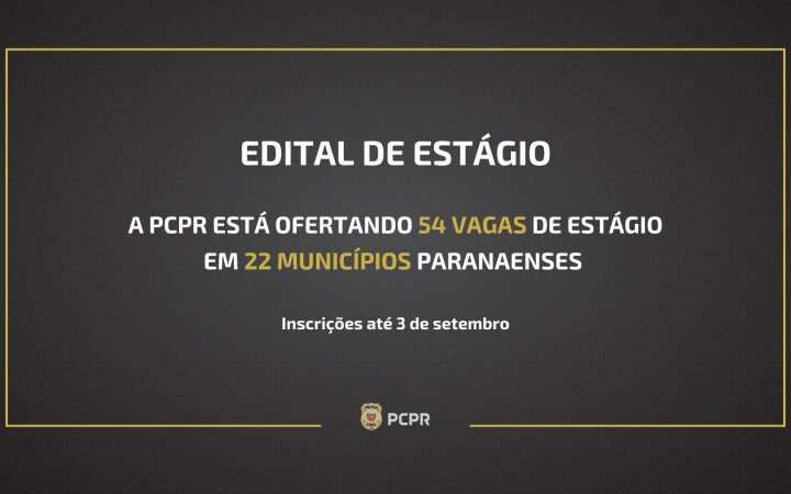 PCPR oferta 54 vagas de estágio em 22 municípios paranaenses