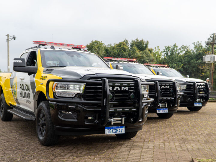 Paraná recebe primeiras caminhonetes RAM 3500 para segurança pública
