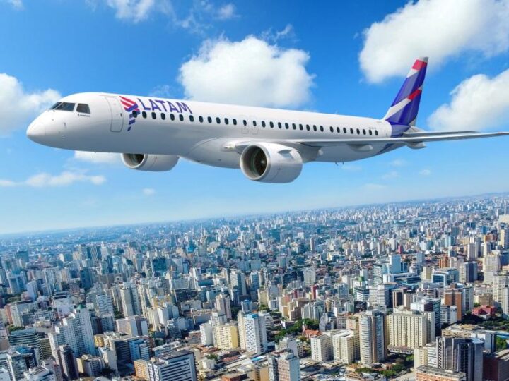 Latam Impulsiona Expansão na América do Sul com Encomenda de Até 74 Jatos Embraer E195-E2
