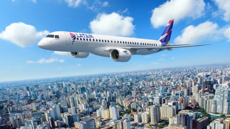 Latam Impulsiona Expansão na América do Sul com Encomenda de Até 74 Jatos Embraer E195-E2