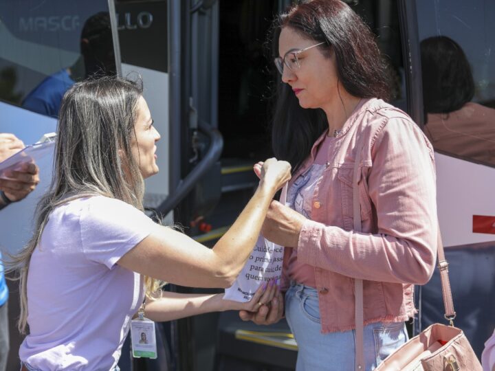 Saúde de Laranjeiras do Sul realiza ação especial de acolhimento para mulheres que vão fazer mamografia