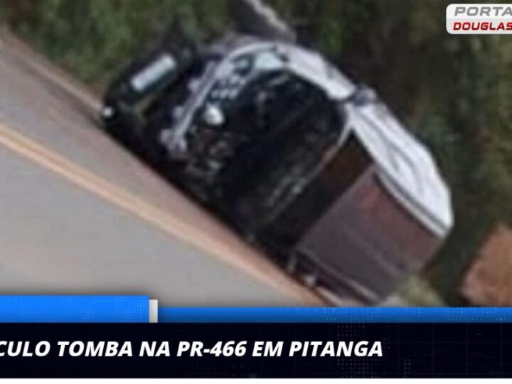 Carro Tomba na PR-466 em Pitanga; Motorista Escapa com Ferimentos Leves
