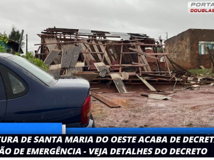 Santa Maria do Oeste Decreta Estado de Emergência Após Tornado Devastador