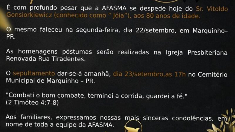 Luto no Mundo do Futsal: Vitoldo Gonsiorkiewicz, o ‘Jóia’, Nos Deixa
