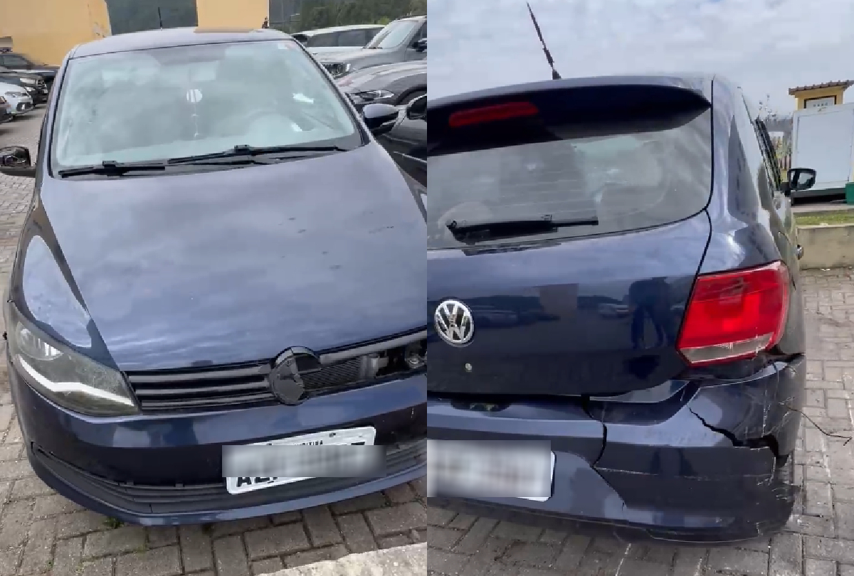 Carro de ex-policial baleado em assalto a posto é localizado em área rural