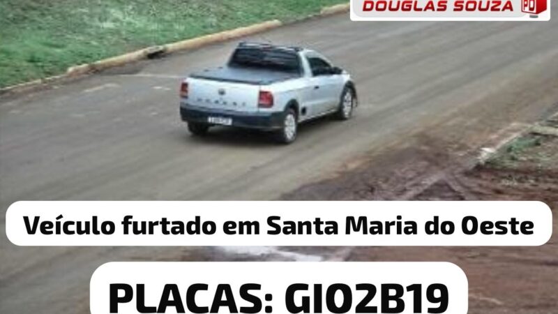 Santa Maria do Oeste: Polícia Intensifica Busca por Saveiro Prata Furtada