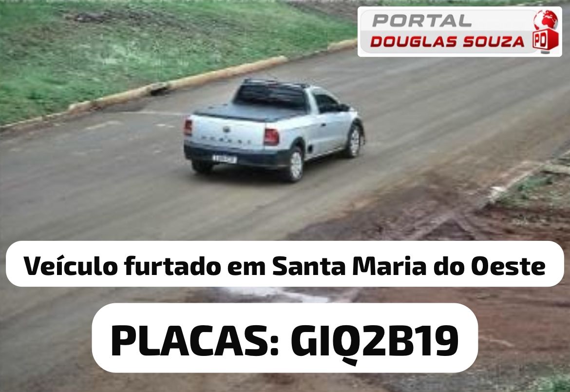 Santa Maria do Oeste: Polícia Intensifica Busca por Saveiro Prata Furtada