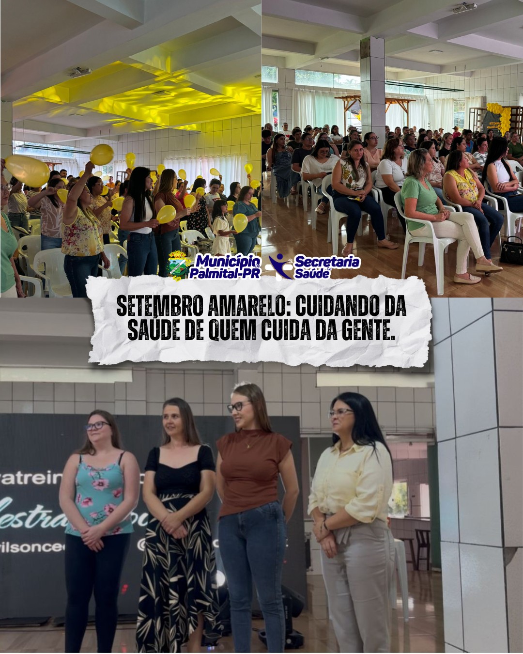 Palmital Encerra Setembro Amarelo com Ação de Cuidado à Saúde Mental dos Profissionais