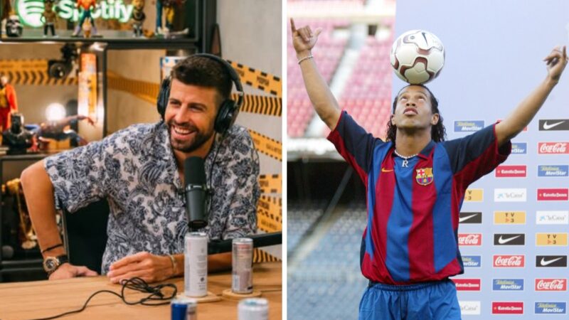 Piqué revela o ‘medo’ do Real Madrid após show de Ronaldinho no Bernabéu