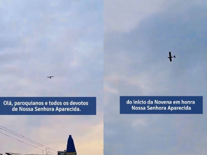 Fé nas Alturas: Padre Inova e Usa Avião para Divulgar Festa Religiosa no Paraná