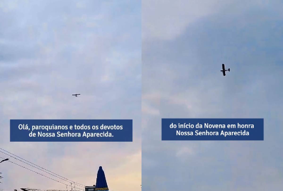 Fé nas Alturas: Padre Inova e Usa Avião para Divulgar Festa Religiosa no Paraná