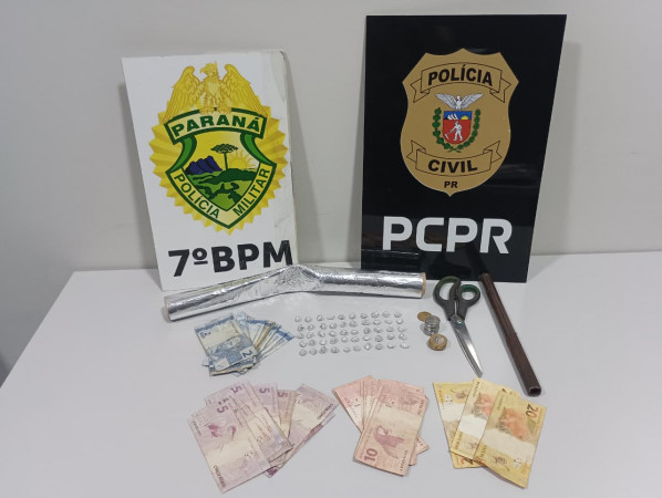 PCPR e PMPR prendem duas pessoas em flagrante por tráfico e associação ao tráfico de drogas em Rondon
