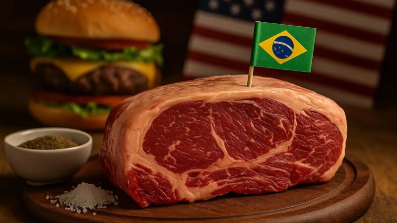 Apesar de Tarifas Americanas, Exportações de Carne Bovina Brasileira Alcançam Patamar Recorde em 2025