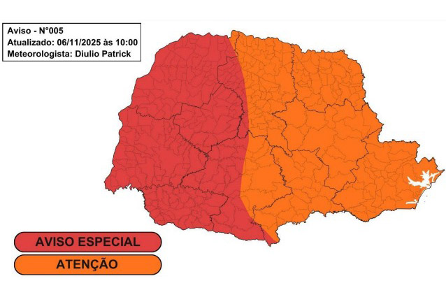 Tempestades severas no Paraná nesta sexta-feira (7)