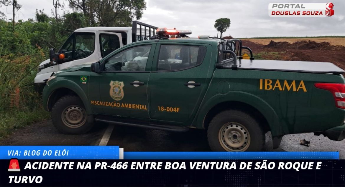 Abalroamento na PR-466 Deixa um Ferido entre Boa Ventura de São Roque e Turvo