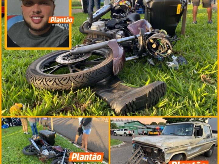 Motociclista morre após colisão com caminhonete em Maringá