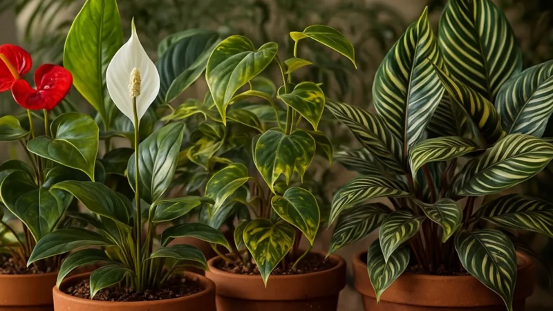 Transforme seu Lar: 9 Plantas Tropicais em Vasos para Purificar o Ar e Revigorar a Energia