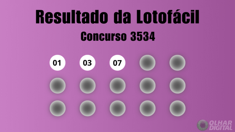 Resultados da Lotofácil 3534: veja números e ganhadores