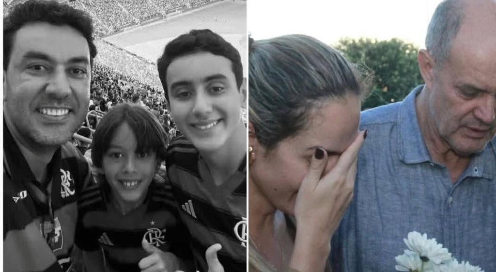 O ass4ssino com os filhos e a mulher que foi supostamente pivô da tragédia (Divulgação)