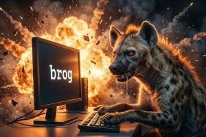 Hiena do 'brog' (imagem criada em IA)