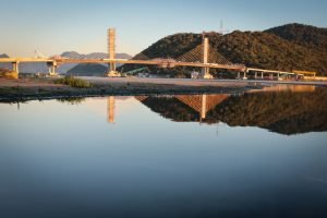 Construção da Ponte de Guaratuba — Foto: Foto: Geraldo Bubniak/AEN